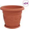 vidaXL Blumentöpfe 24 pcs Ziegelrot Ø 34 x 28 cm Kunststoff 3403283 Bild 2