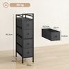 HOMCOM Kommode (Sideboard, 1 St, Stoffkommode), 20 cm schmales Design Bild 3
