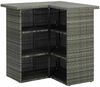Eck-Bartisch, Stehtisch Grau 100 x 50 x 105 cm Poly Rattan Bild 4