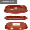 Ton-Servierplatte 35 x 25,5 x 3 cm Mediterran Grill-Teller BBQ Mittelalter Wikinger Bild 4