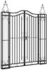 vidaXL Gartentor Schwarz 121x8x150 cm Schmiedeeisen 363432 Bild 2