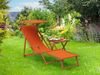 Gartenliege Liegestuhl terracotta Tisch Kissen Strandstuhl Sonnenliege Buche dunkel 10-309TKD Bild 4