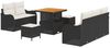 vidaXL Garten-Sofa-Set mit Kissen mit Speicher 8 pcs Schwarz und Creme 3364155 Bild 2