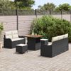 vidaXL Garten-Sofa-Set mit Kissen mit Speicher 8 pcs Schwarz und Creme 3364155 Bild 3