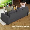 HOMCOM Ecksofa Sofa mit Schlaffunktion, Ecksofa 1 Teile, mit Stauraum, Beige Bild 4