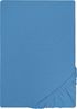 Biberna Jersey-Spannbetttuch, 100 % Baumwolle, Azurblau, 1x 180x200 cm - 200x200 cm Bild 5