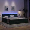 vidaXL Bett mit Stauraum und LED mit LED Dunkelgrün 200 x 200 cm Samt 3371538 Bild 5