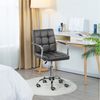 Yaheetech Bürostuhl, ergonomischer Schreibtischstuhl, Drehstuhl mit Rollen, Chefsessel Bürosessel mit Armlehnen, Office Stuhl, stufenlos höhenverstellbar, aus Kunstleder Bild 3