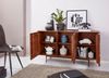Sideboard WL5.635 Sheesham Massivholz 150 x 81 x 41 cm Landhaus Kommode, Design Anrichte Groß, Hoher Kommodenschrank mit 3 Türen Holz Massiv, Standschrank Wohnzimmer Modern Bild 5