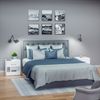CASARIA® Nachttisch mit Schublade 41cm Weiß Bild 5
