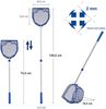 BigDean 3X Kescher 75-121 cm lang - Teichkescher mit Teleskopstange - Feinmaschig (2 mm) - Für Teich, Algen & Swimming-Pool - Algenkescher Nylon-Netz Bild 2