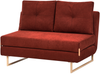 Schlafsofa 2-Sitzer JERSLEV Stoff Rot Bild 4