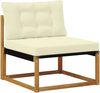 vidaXL Outdoor-Sofagarnitur 9 pcs Natur und Creme Massivholz Akazie 3369777 Bild 4