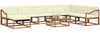 vidaXL Outdoor-Sofagarnitur 9 pcs Natur und Creme Massivholz Akazie 3369777 Bild 3