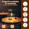 ZMH Tischlampe Wohnzimmer Vintage Tischleuchte Holz: Schwarz Nachttischlampe 1 flammig im Industrial Design aus Metall E27 Fassung Retro Nachttischleuchte für Schlafzimmer Hotel - ohne Leuchtmittel Bild 3