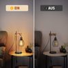 ZMH Tischlampe Wohnzimmer Vintage Tischleuchte Holz: Schwarz Nachttischlampe 1 flammig im Industrial Design aus Metall E27 Fassung Retro Nachttischleuchte für Schlafzimmer Hotel - ohne Leuchtmittel Bild 4