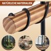 ZMH Tischlampe Wohnzimmer Vintage Tischleuchte Holz: Schwarz Nachttischlampe 1 flammig im Industrial Design aus Metall E27 Fassung Retro Nachttischleuchte für Schlafzimmer Hotel - ohne Leuchtmittel Bild 5