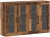 vidaXL Wandmontierte Schränke 2 pcs Altholz 69,5 x 34 x 90 cm 3394566 Bild 2