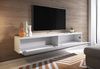 Lowboard ""D"" TV-Unterschrank 180x32x30cm grifflos Farbe: weiß / grau Hochglanz Bild 2