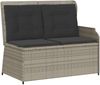 vidaXL Gartenbank mit Kissen Hellgrau Poly-Rattan 3394445 Bild 2