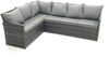 Fimous Gartenlounge Set Rattan Ecksofa Set mit 3 Fußhockern Sesseln Dunkelgrau gemischt Bild 3