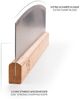 Blumtal Pizzaschneider Premium Wiegemesser, 32cm Edelstahlklinge, 1,2mm Klingenstärke, Ergonomischer Holzgriff Bild 3