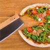 Blumtal Pizzaschneider Premium Wiegemesser, 32cm Edelstahlklinge, 1,2mm Klingenstärke, Ergonomischer Holzgriff Bild 4