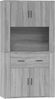 Highboard, BuffetSchrank, Büroschrank Grau Sonoma Holzwerkstoff Bild 2