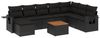 vidaXL 9-tlg. Garten-Sofagarnitur mit Kissen Schwarz Poly Rattan 3224697 Bild 2