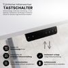 bümö höhenverstellbarer Schreibtisch 120 x 80 cm in weiß, Gestell graphit - Höhenverstellbar Elektrisch Stehpult mit 3-fach Speicher, Computertisch, Ergonomischer Steh-Sitz Tisch, Bürotisch, LXK65-12-W-G Bild 2