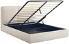 Vente-unique - NAYOLA Bett Stoff Beige - B 221 cm x H 102 cm x L 189 cm Bild 4