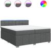 vidaXL Boxspringbett mit Matratze Dunkelgrau 200x200 cm Stoff 3289476 Bild 2