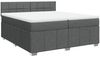 vidaXL Boxspringbett mit Matratze Dunkelgrau 200x200 cm Stoff 3289476 Bild 3