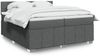 vidaXL Boxspringbett mit Matratze Dunkelgrau 200x200 cm Stoff 3289476 Bild 1