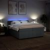 vidaXL Boxspringbett mit Matratze Dunkelgrau 200x200 cm Stoff 3289476 Bild 5