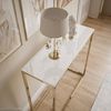 Lookway Konsolentisch MODERN GLASS mit goldfarbenem, verchromtem Gestell (1x Konsole), Breite 80/100 cm Bild 4