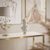 Lookway Konsolentisch MODERN GLASS mit goldfarbenem, verchromtem Gestell (1x Konsole), Breite 80/100 cm Bild 3
