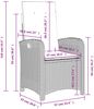 vidaXL Gartensessel mit Kissen 2 Stk. Verstellbar Grau Poly Rattan 365171 Bild 3