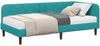 vidaXL Eckbettgestell Türkis 90 x 200 cm Samt 3394162 Bild 3