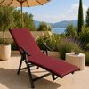Liegestuhlauflage mit Kapuze 500g/m² 70 x 200 x 20 cm Bordeaux Bild 2
