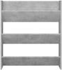 vidaXL Wand-Schuhschrank Betongrau 80x18x90 cm Holzwerkstoff 806785 Bild 4