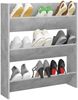 vidaXL Wand-Schuhschrank Betongrau 80x18x90 cm Holzwerkstoff 806785 Bild 3