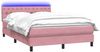 vidaXL Boxspringbett mit Matratze & LED Rosa 160x220 cm Samt 3317228 Bild 3
