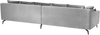 4-Sitzer Sofa Samtstoff hellgrau schwarz AURE Bild 5