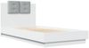 vidaXL Bettgestell mit Kopfteil und LED-Leuchten Weiß 90x190 cm 3210059 Bild 3