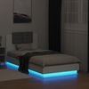 vidaXL Bettgestell mit Kopfteil und LED-Leuchten Weiß 90x190 cm 3210059 Bild 4
