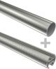 Rundrohr-Innenlauf-Gardinenstangen-Set Platon Luino 180 cm, 2-läufig, 20 mm Ø Edelstahl-Optik Bild 4
