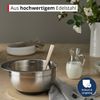 MEISTERKOCH Schüssel 4,5 Liter aus Edelstahl in silberfarben, mit Innenskalierung und Ausguss, rutschfester Boden, Rührschüssel, Salatschüssel, Schale, Bowl, ideal zum Mischen, stapelbar Bild 4