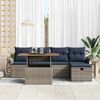 vidaXL Garten-Sofa-Set 6 pcs Grau Poly-Rattan 3361241 Bild 3