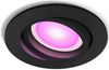 Philips Hue White & Color Ambiance Centura runde Einbauspots 1er Pack (1.050 lm), dimmbare Deckenlampen mit 16 Mio. Farben, smarte Lichtsteuerung über Sprache und App, schwarz, neue Generation Bild 2